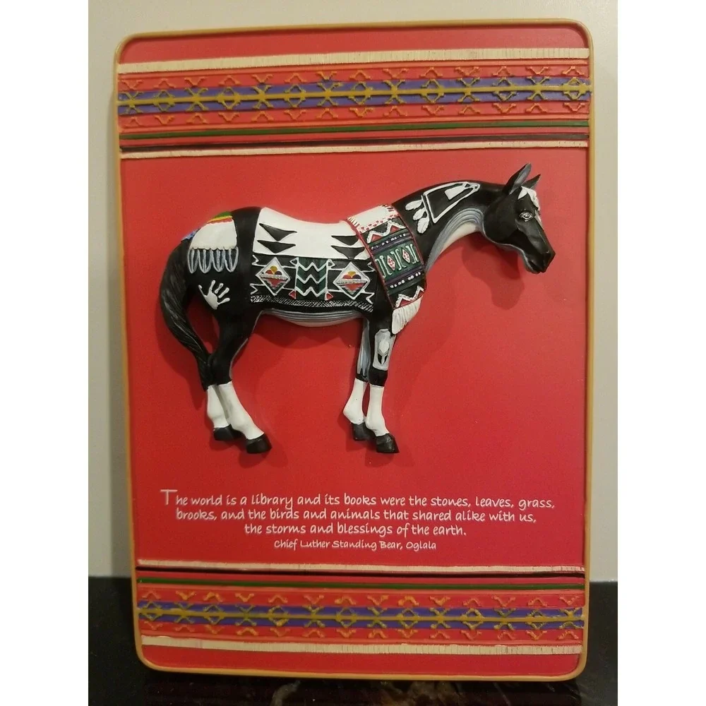Vintage Painted Ponies Tewa Plaque 5